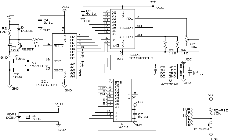 IC書き込み装置の回路図